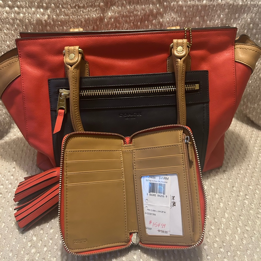 Authentic COACH Candace Color-block Satchel - Picture 3 of 10